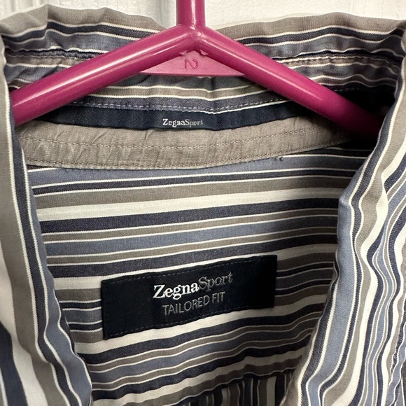 Zegna Sport Mens Medium dress shirt long sleeve casual button down - Picture 3 of 5